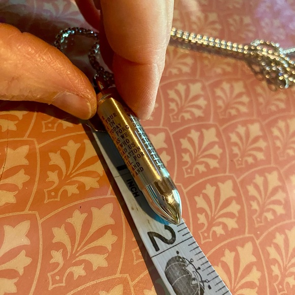 🔥Molike Lord's Prayer Stainless Steel Bullet Necklace🔥 NIP - Picture 7 of 10